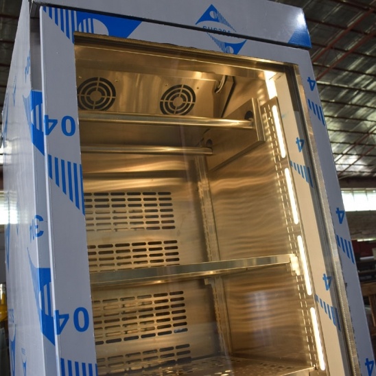 โรงงานโดยตรงเดี่ยวประตู 304 stainless เหล็กกล้าเนื้อแห้งแก่ขึ้นเลยแสดงเนื้อในตู้ให้หน่อย 