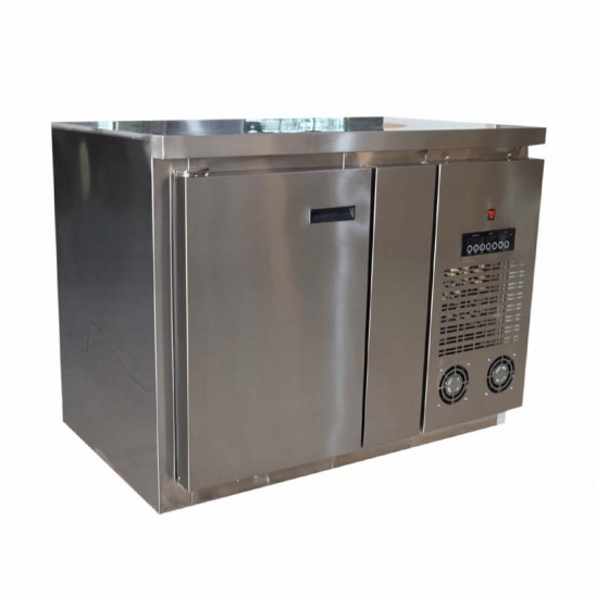 โรงงานโดยตรงขาย stainless เหล็กกล้าเนื้อร้านอาหารองครัวอยู่ใต้บาร์ตู้เย็น 