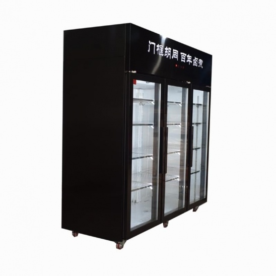 ปรับแต่งเอง 3 ประตู stainless เหล็กอาหารรักษาแสดงห้องครัวอเ้าตู้เย็นไว้ 