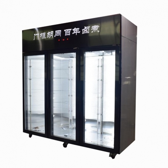ปรับแต่งเอง 3 ประตู stainless เหล็กอาหารรักษาแสดงห้องครัวอเ้าตู้เย็นไว้ 