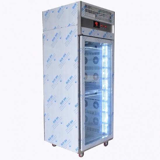 เดียวกระจกประตู 304 stainless เหล็กกล้าเนื้อว่างเปล่า drying แสดงตู้เย็น 