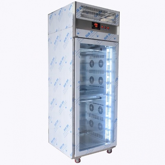 เดียวกระจกประตู 304 stainless เหล็กกล้าเนื้อว่างเปล่า drying แสดงตู้เย็น 