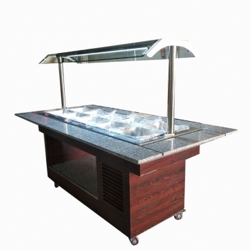 Stainless เหล็กบุฟเฟต์พิสดารมาตเย็นโต๊ะ