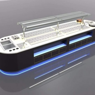  Stainless เหล็กเปิดการแสดงบุฟเฟต์พิสดารมาตโต๊ะ